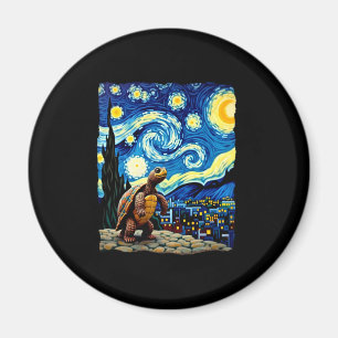 Artistic Turtle Shirt Starry Night Turtle (2) Magnet