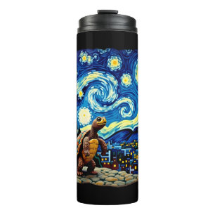 Artistic Turtle Shirt Starry Night Turtle (2) Thermal Tumbler