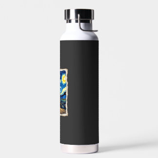 Artistic Turtle Shirt  Starry Night Turtle (3) Water Bottle