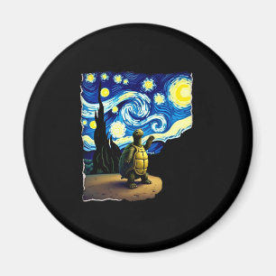 Artistic Turtle Shirt  Starry Night Turtle (4) Magnet