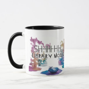 Artistic Two-Tone Book Lover Coffee Cup