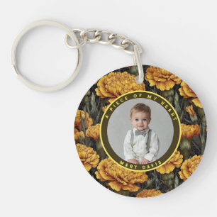 Artistic Unique Gifts For Men Carnation Flower Key Ring