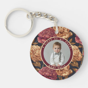 Artistic Unique Gifts For Women Carnation Floral Key Ring