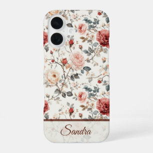 Artistic Valentine'S Day Gift Rose Name iPhone 16 Case