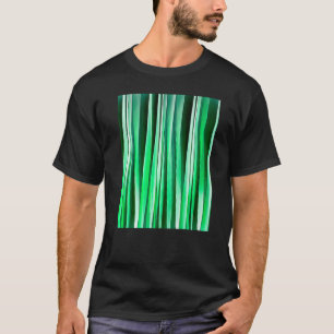 Artistic Vertical Stripes Aquamarine Green Hues T-Shirt