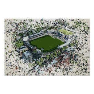 Artistic View of Lord’s Cricket Ground, London Poster