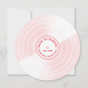 Artistic vinyl record plate retro style announcement