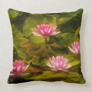 Artistic water lilies, California Cushion