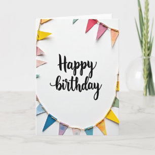 Artistic Watercolor Birthday Card