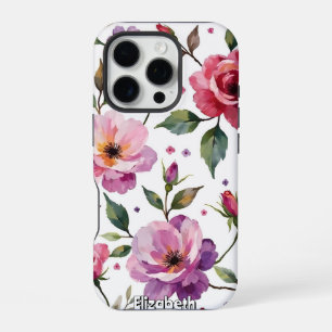 Artistic Watercolor Floral Arrangement iPhone 16 Pro Case