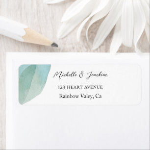 Artistic Watercolor floral Illustration Return Address Label