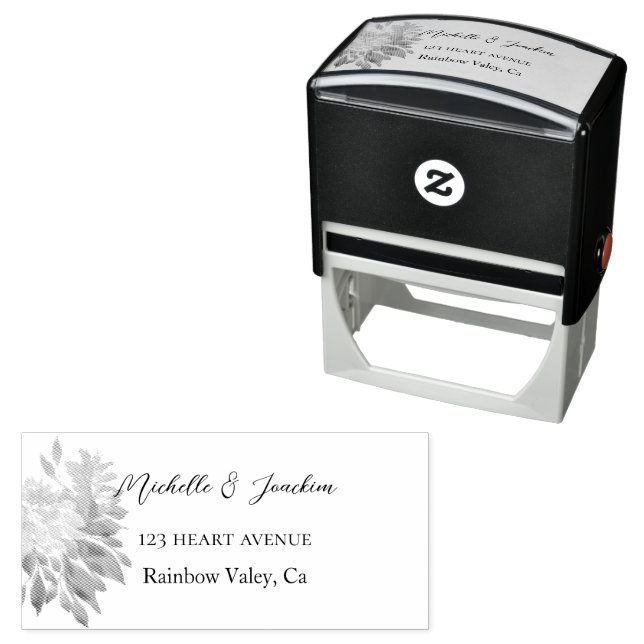 Artistic Watercolor floral Illustration Self-inking Stamp (In Situ)