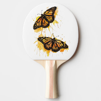 Artistic Watercolor Monarch Butterfly Nature Art Ping Pong Paddle