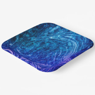 Artistic Watercolor Square Paper Plate
