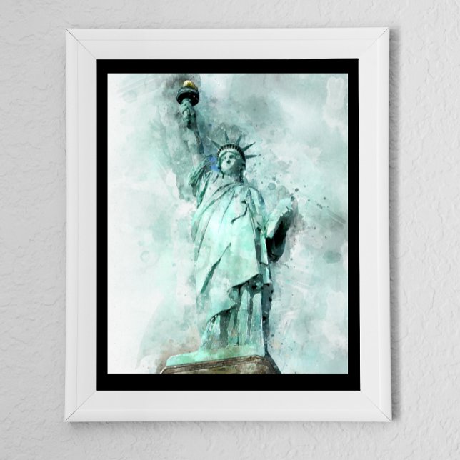 Artistic Watercolor Statue of Liberty   Poster (Creator Uploaded)