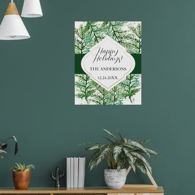 Artistic Watercolor Tree Personalised Poster (Living Room 1)