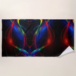Artistic Wavy Beach Towel Design