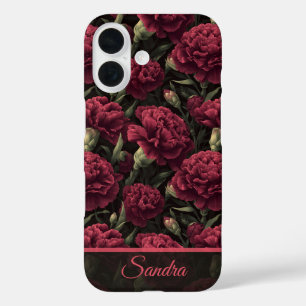 Artistic Wedding Favours Carnation Flower Name iPhone 16 Case