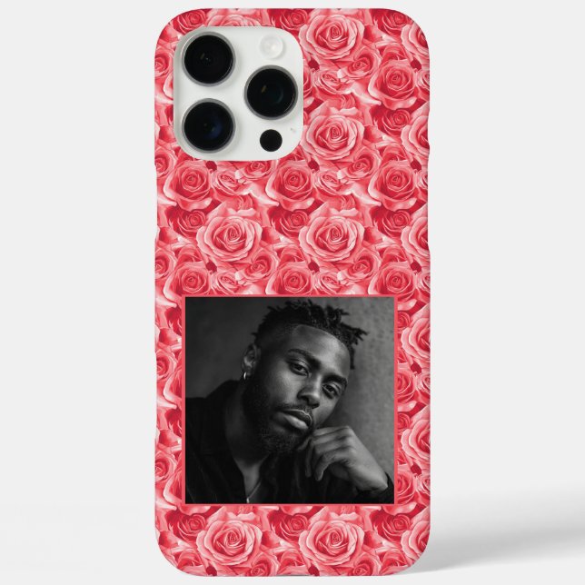 Artistic Wedding Gift Rose Floral Custom  Case-Mate iPhone Case (Back)