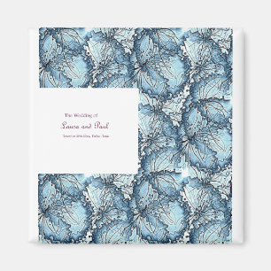 Artistic wedding square magnets