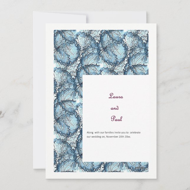 Artistic Wedding Stationery Note Card (Front)