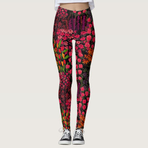 Artistic Wildflowers: Hand-Drawn Floral Pattern Leggings