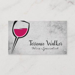 Artistic Wine Glass   Textured Background  Business Card