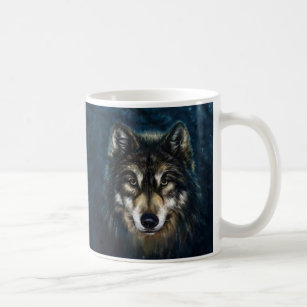 Artistic Wolf Face Mug
