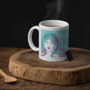 Artistic Woman Illustration Coffee Mug