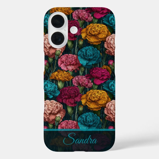 Artistic Women Gift Carnation Custom Case-Mate iPhone Case (Back)