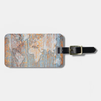 Artistic wooden world map