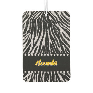 Artistic Zebra print design with unique textures Car Air Freshener