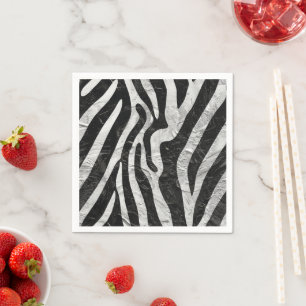 Artistic Zebra Stripes Animal Print Stylish Napkin
