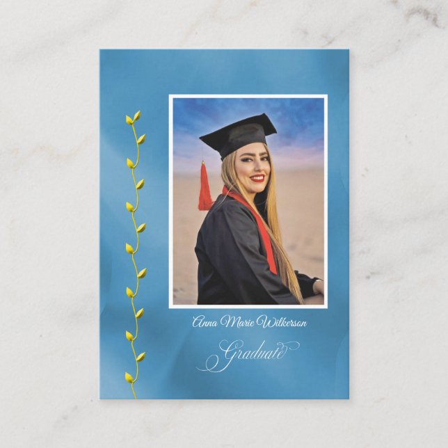 Artistry Blue Graduation Party Invitation (Front)