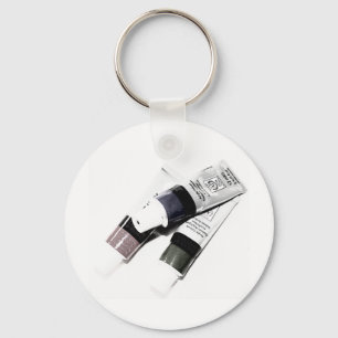 Artist's Acrylic Paint Tubes Picture Key Ring