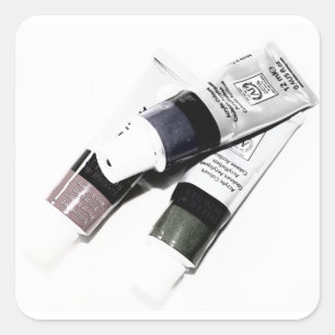 Artist's Acrylic Paint Tubes Picture Square Sticker