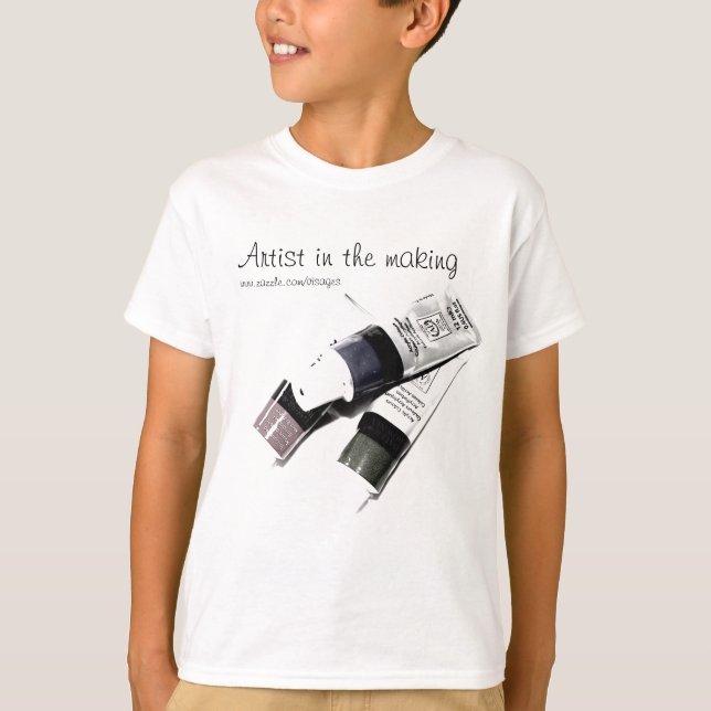 Artist's Acrylic Paint Tubes Picture T-Shirt (Front)