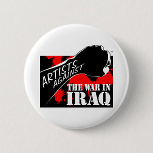 Artists Against the War in Iraq 6 Cm Round Badge