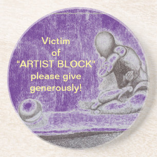 Artists and creative people dread artist's block m coaster