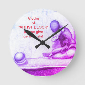 Artists and creative people dread artist's block round clock