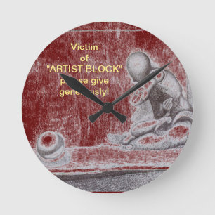 Artists and creative people dread artist's block round clock