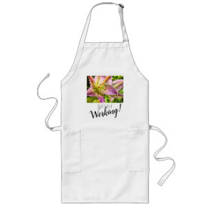 Artist's apron with Stargazer Lily Artwork