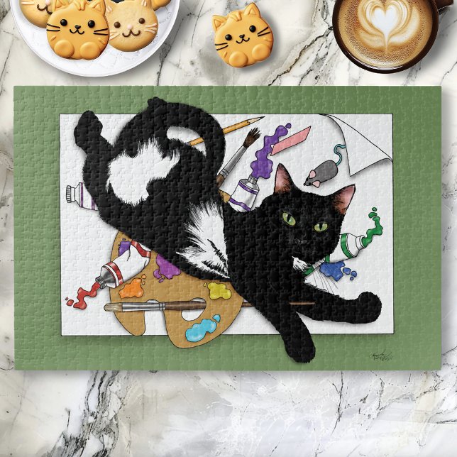 Artist's Black Cat Jigsaw Puzzle (Creator Uploaded)
