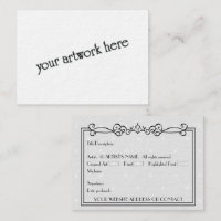 Artists' Blank ACEO Miniature Art Cards w COA