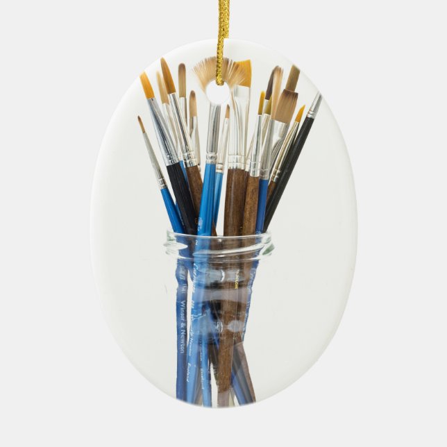 Artists brushes ceramic ornament (Front)
