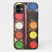 Artist's colourful paint colour box