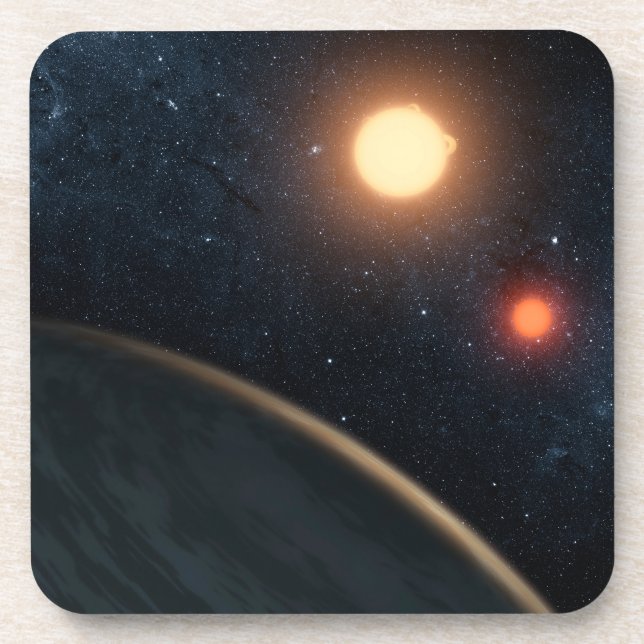 Artist's Concept Illustrating Kepler-16b. Coaster (Front)