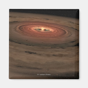 Artist's concept Mini Solar System in the Making Magnet