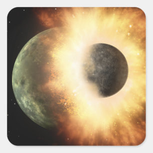 Artist's concept of a celestial body square sticker