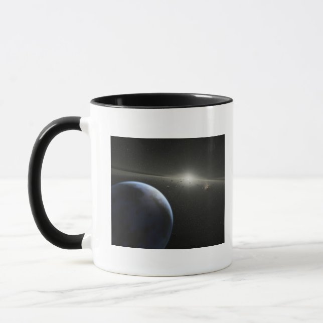 Artist's concept of an astroid belt Photograph Mug (Left)